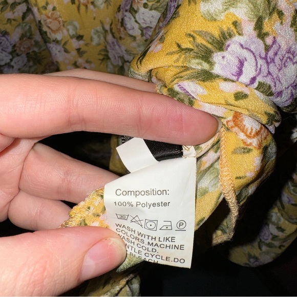 SHEIN Yellow Halter Floral Dress - Picture 4 of 8